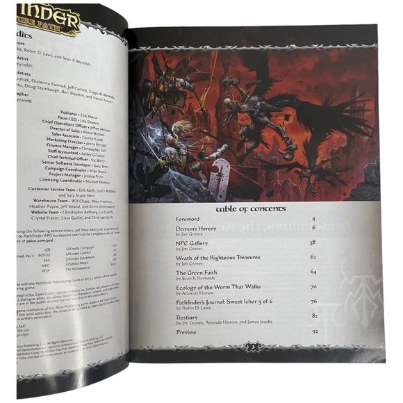Pathfinder Adventure Path Wrath of the Righteous Demons Heresy Part 3 #75 Book - Picture 6 of 10